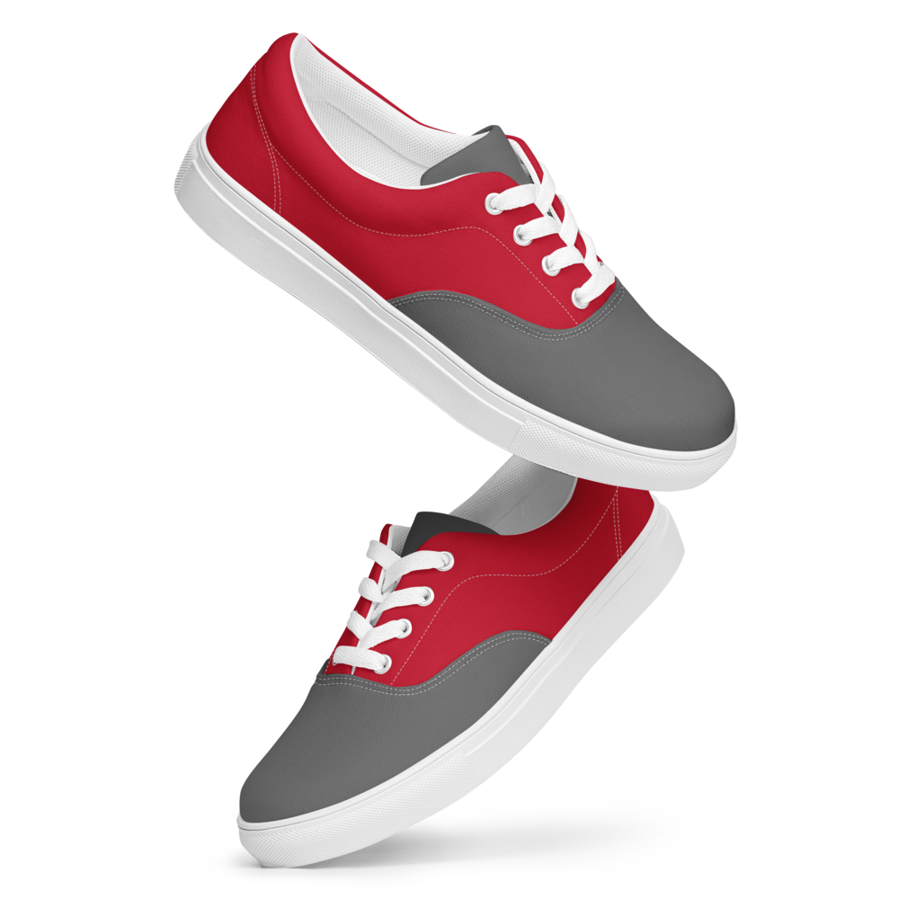 Zapatillas Casual Combinacion Rojo-Gris El