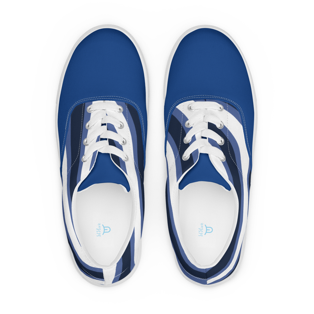 Zapatillas Casual Azul con Olas del Mar El